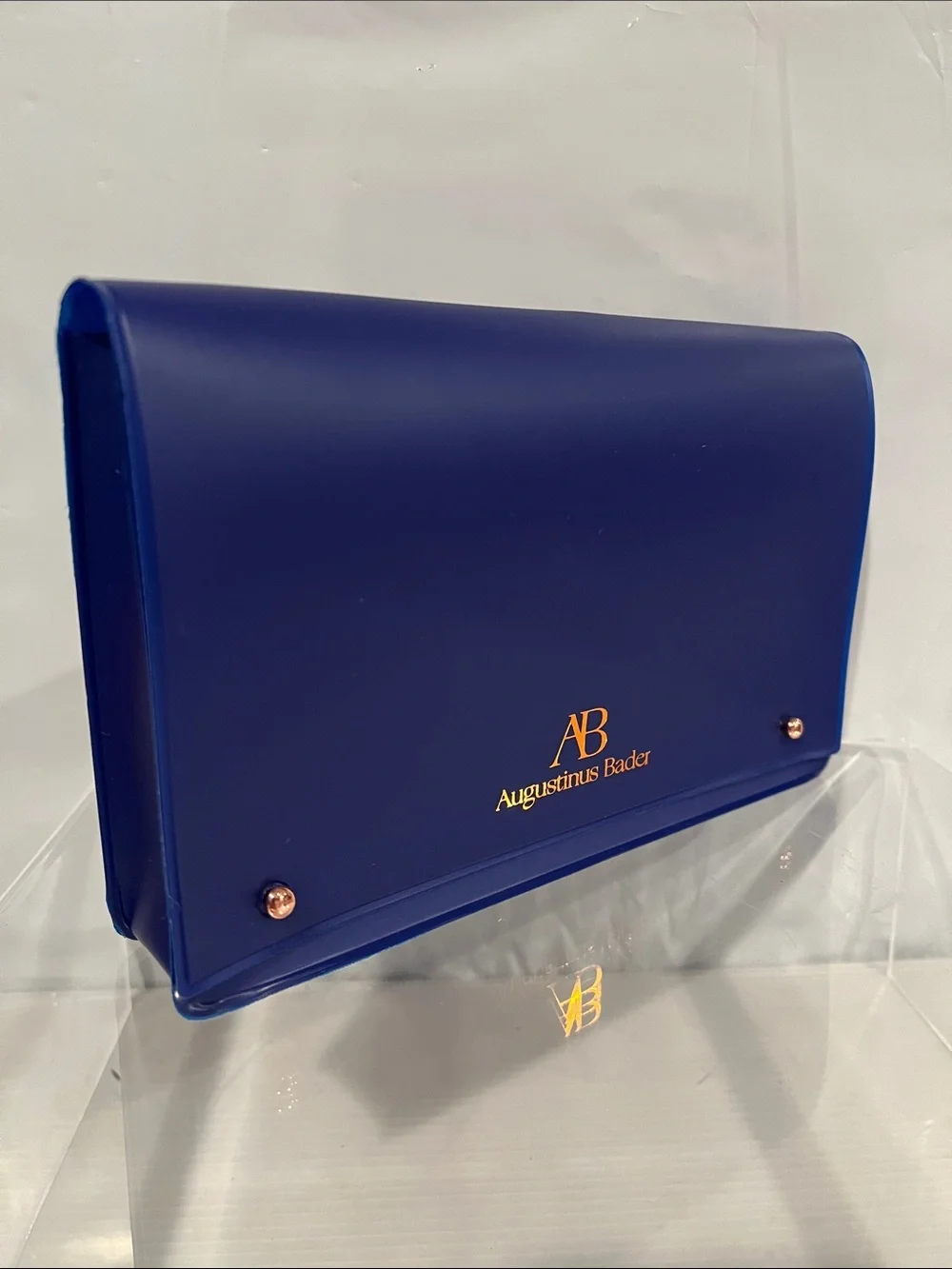 Augustinus Bader Royal Blue Silicone Cosmetic Clutch
